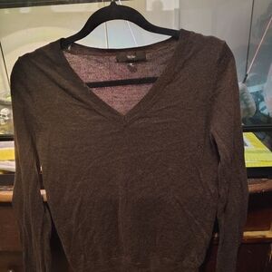 V-Neck Gray Sweater